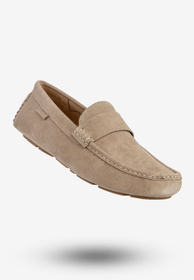 Mokasyny Męskie Skórzane Buty BIG STAR Eleganckie Beżowe RR174050