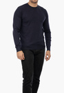 Sweter Męski Elegancki Klasyczny Basic Granatowy S-G-1-2024