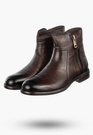 Buty Męskie JOHN DOUBARE Skórzane Botki Trzewiki Brązowe 162B-01D32R