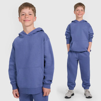 Bluza Chłopięca 4F Dresowa z Kapturem Basic Niebieska 4FJWAW25TSWSM1945
