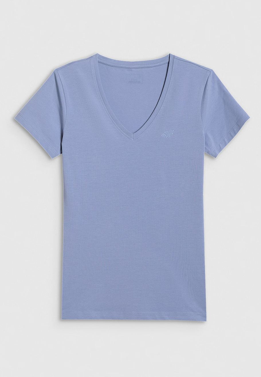 Koszulka Damska 4F T-shirt Slim Sportowy Denim 4FWAW25TTSHF2969