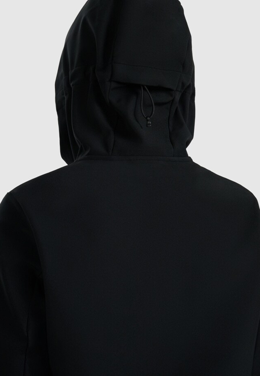 Kurtka Damska 4F Softshell Sportowa Z Kapturem Przejściowa Czarna 4FWAW25TSOFF359