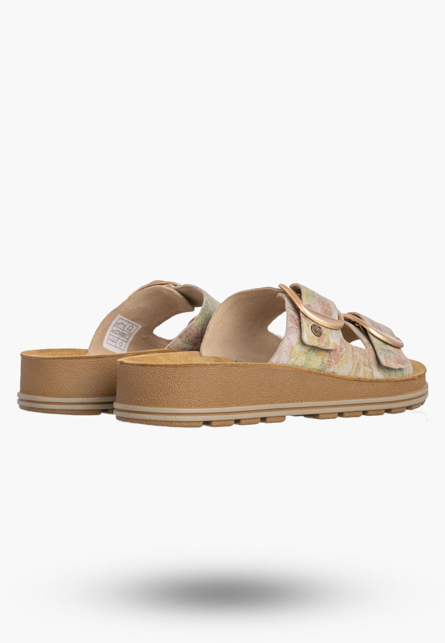 Klapki Damskie Skórzane Buty Letnie Z Klamrami Multikolor Maciejka P7537-39/00-5