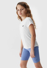Legginsy Dziewczęce Kolarki 4F dzianinowe niebieskie 4FJWSS24TTIGF129