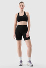 Kolarki Damskie 4F Sportowe Legginsy Spodenki Bezszwowe Treningowe Czarne 4FRSS24TFSHF694