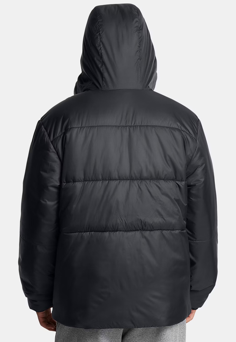 Kurtka Puchowa Męska Under Armour Sportowa Ocieplana Zimowa Z Kapturem Czarna Lightweight Insulated