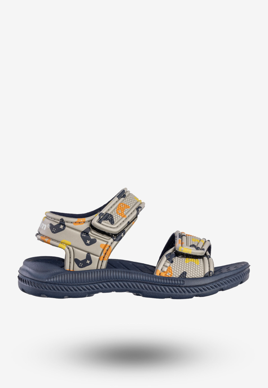 Sandały Dziecięce Buty Na Basen Lekkie Na Rzepy Szare axim