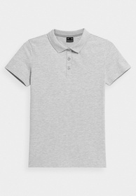 Koszulka Polo Damska 4F Regular Z Kołnierzem Klasyczna Szara H4L22-TSD356