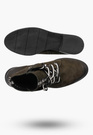 Botki Damskie Skórzane Buty Na Zamek Ocieplane Casual Za Kostkę Zielone