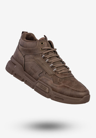 Sneakersy Męskie BIG STAR Buty Sportowe Wysokie Jesień Zima Brązowe SS174282