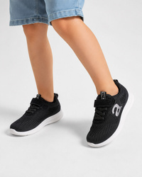 Buty Sportowe Dziecięce APAWWA Na Rzepy Sneakersy Lekkie Czarne