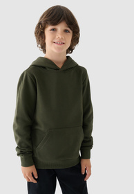 Bluza Chłopięca 4F Z Kapturem Khaki 4FJWMM00TSWSM1292
