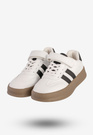 Sneakersy Dziecięce Ekoskóra Buty Sportowe Na Rzepy Białe Apawwa N1315R