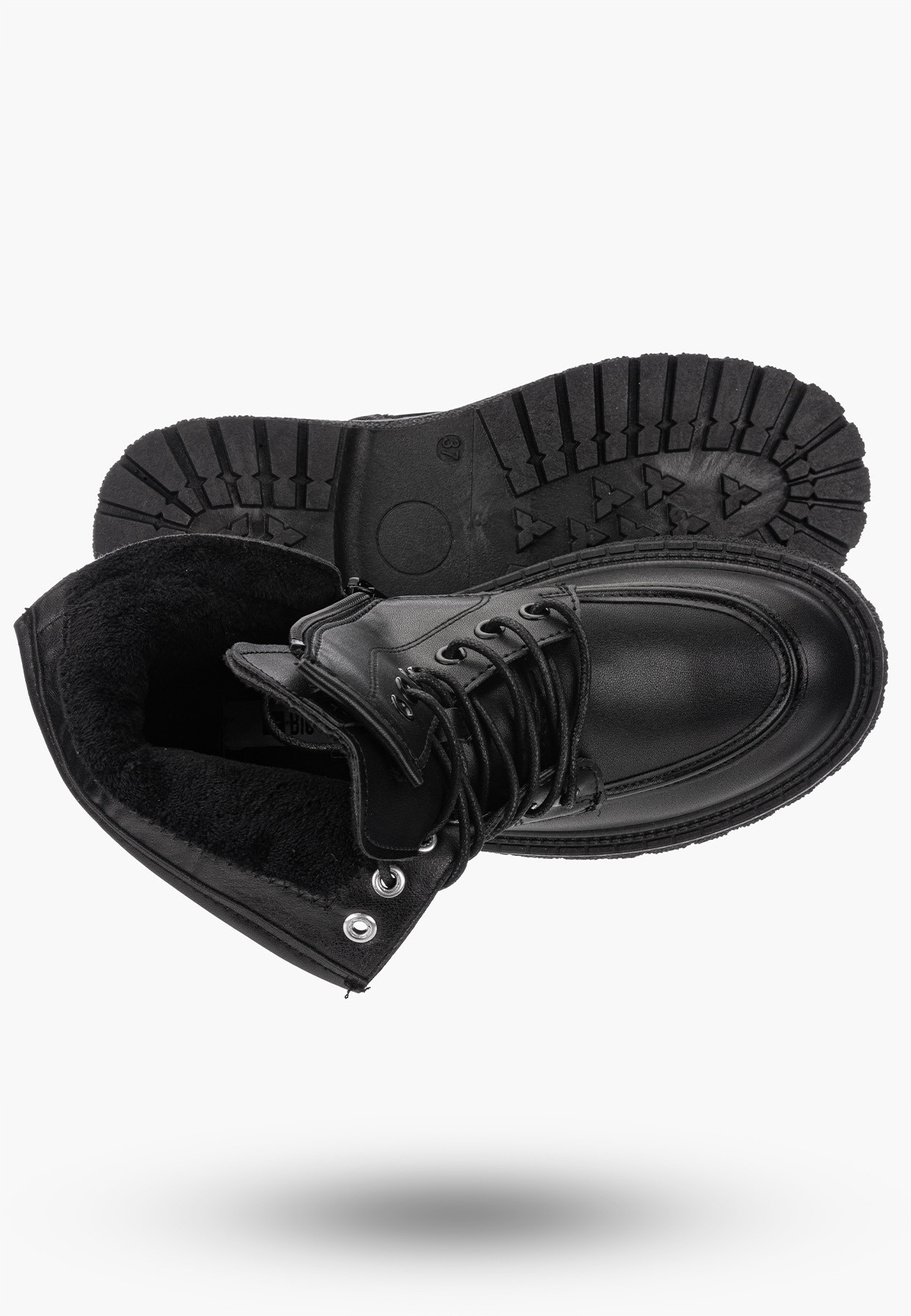 Buty Damskie BIG STAR Botki Ocieplane Czarne OO274A124