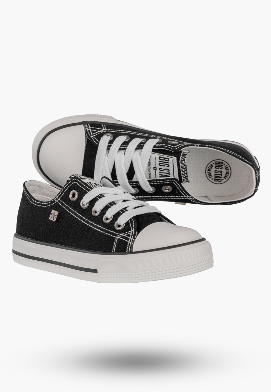 Trampki Dziecięce BIG STAR Czarne Buty Sznurowane DD374163