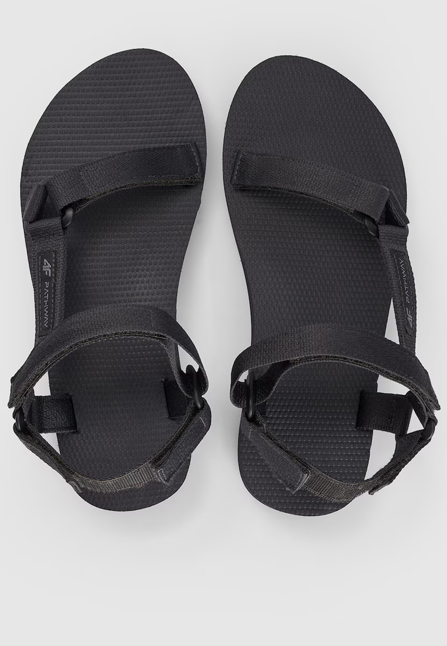 Sandały Damskie 4F Buty Letnie Na Rzepy Lekkie Ciemny Szary 4FRSS24FSANF054