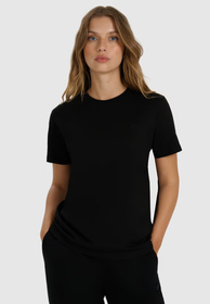 Koszulka Damska 4F T-shirt Regular Gładki Czarny 4FWAW25TTSHF2970