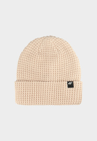 Czapka 4F Czarna Zimowa Uniseks Sportowa Beanie Beżowa 4FWAW25ACAPU558