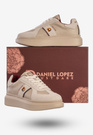 Sneakersy Damskie Skórzane Buty Na Platformie Półbuty Beżowe Daniel Lopez SS2D4003