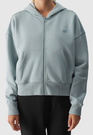 Bluza Damska 4F Sportowa Dresowa Rozpinana Ocieplana Z Kapturem Miętowa 4FWAW24TSWSF1306
