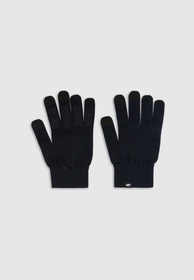 Rękawiczki Damskie 4F Dotykowe Dzianinowe Sportowe Touch Screen Czarne 4FWMM00AGLOU121