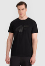 Koszulka Męska 4F T-shirt Z Nadrukiem Regular Czarna 4FWMM00TTSHM2257