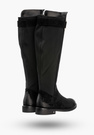 Buty Damskie Kozaki Na Płaskim Obcasie Na Zimę Czarne POTOCKI 23-12252BK