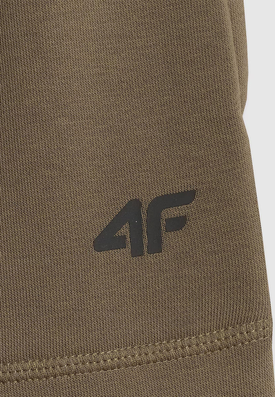 Spodnie Chłopięce 4F Dresowe Joggery NIEOCIEPLANE Sportowe Luźne Khaki 4FJWSS26TTROM1437