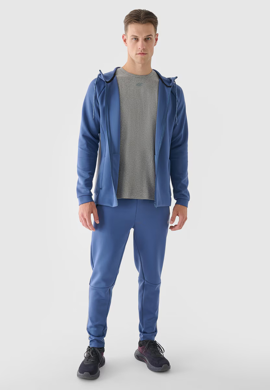 Bluza Męska 4F Rozpinana Sportowa Treningowa Niebieska 4FWAW24TFSWM405
