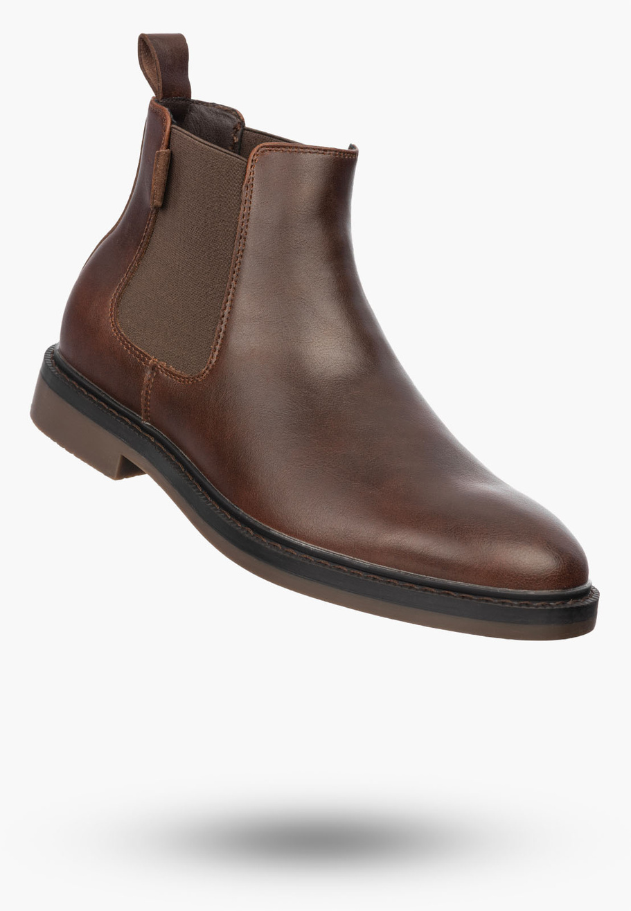 Sztyblety Męskie BIG STAR Buty Skórzane Klasyczne Brązowe UU174279