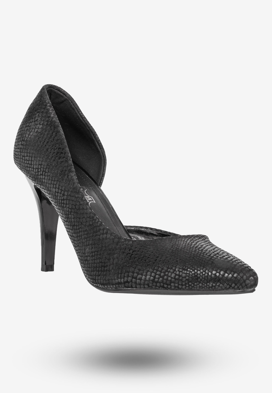Szpilki Damskie Czółenka Buty Na Obcasie Eleganckie Jezzi Czarne DA28-20