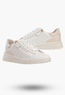 Sneakersy Damskie Skórzane Buty Na Platformie Półbuty Białe Jezzi 26PB18-137