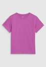 Koszulka Dziewczęca 4F T-shirt Oversize Z Logo Fioletowa 4FJWSS25TTSHF2326