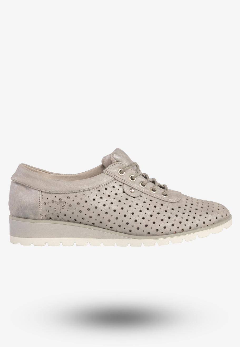 Półbuty Damskie Ekoskóra Buty Eleganckie M.Daszyński Szare MR1736-5