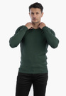 Sweter Męski Elegancki Klasyczny w serek Zielony S2005