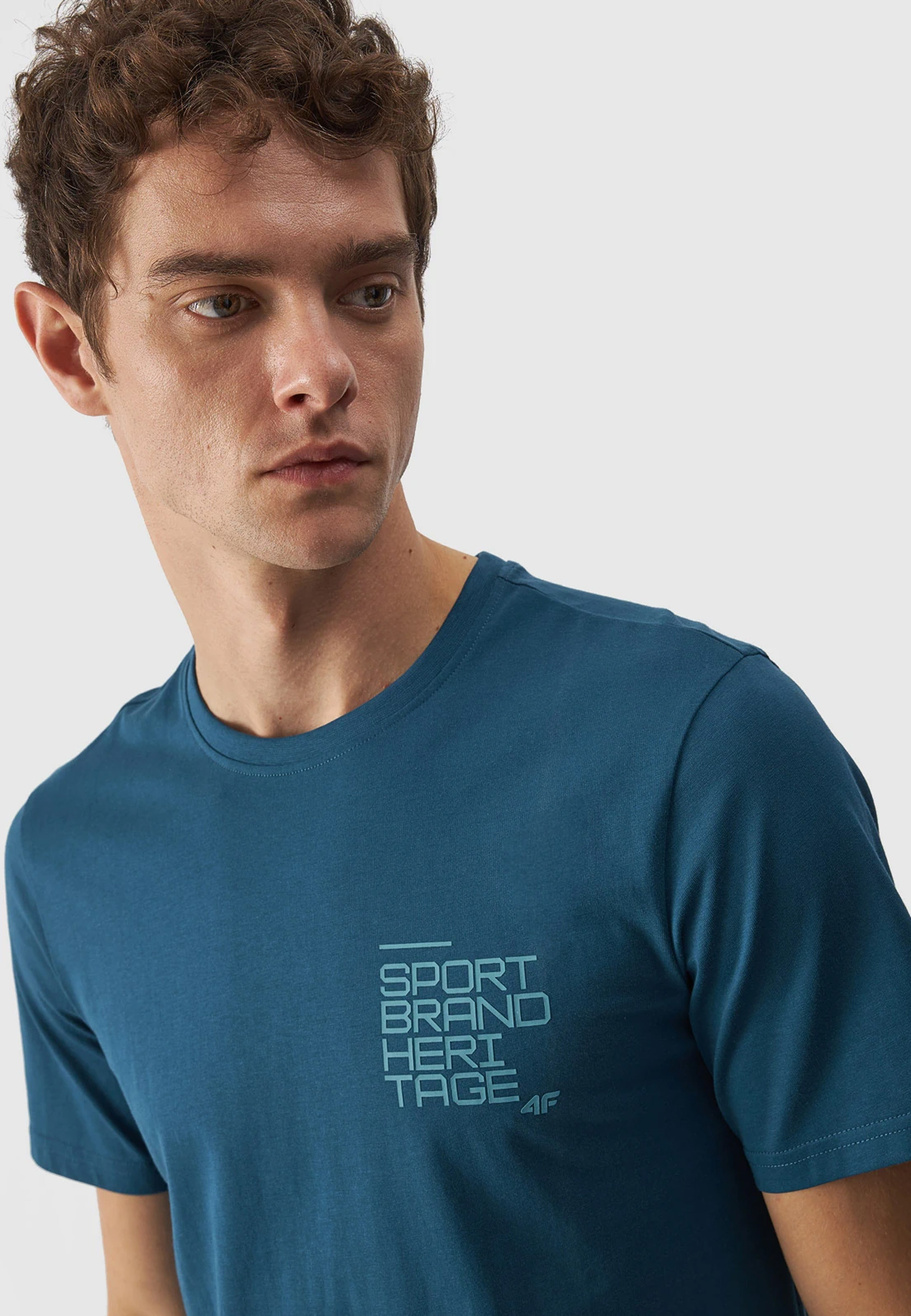 Koszulka Męska 4F T-shirt Zielony Logo