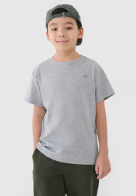 Koszulka Chłopięca 4F T-shirt Szary 4FJWMM00TTSHM2330