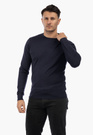 Sweter Męski Elegancki Klasyczny Basic Granatowy S-G-1-2024