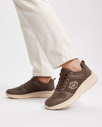 Buty Sportowe Uniseks LOTTO Sneakersy Lekkie Casual SOBRIO Brązowe