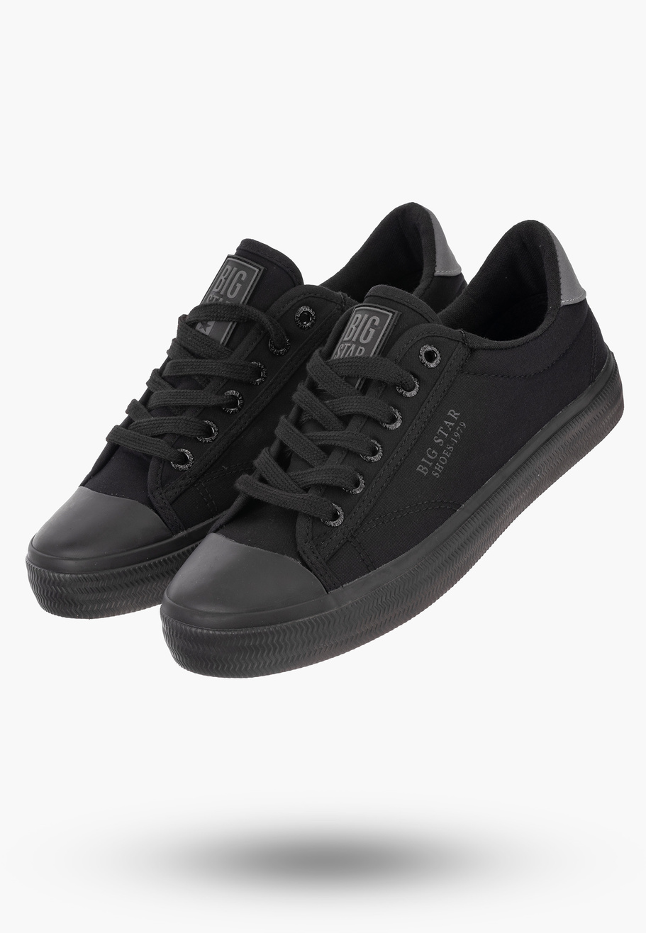 Trampki Damskie BIG TAR Czarne Buty Materiałowe LL274092