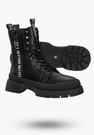 Buty Damskie Trapery Skórzane Czarne Z Ociepleniem Na Zimę DBT4153/22BK