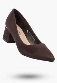 Czółenka Damskie Eleganckie Buty Na Słupku Klasyczne Modne Brązowe GOODIN