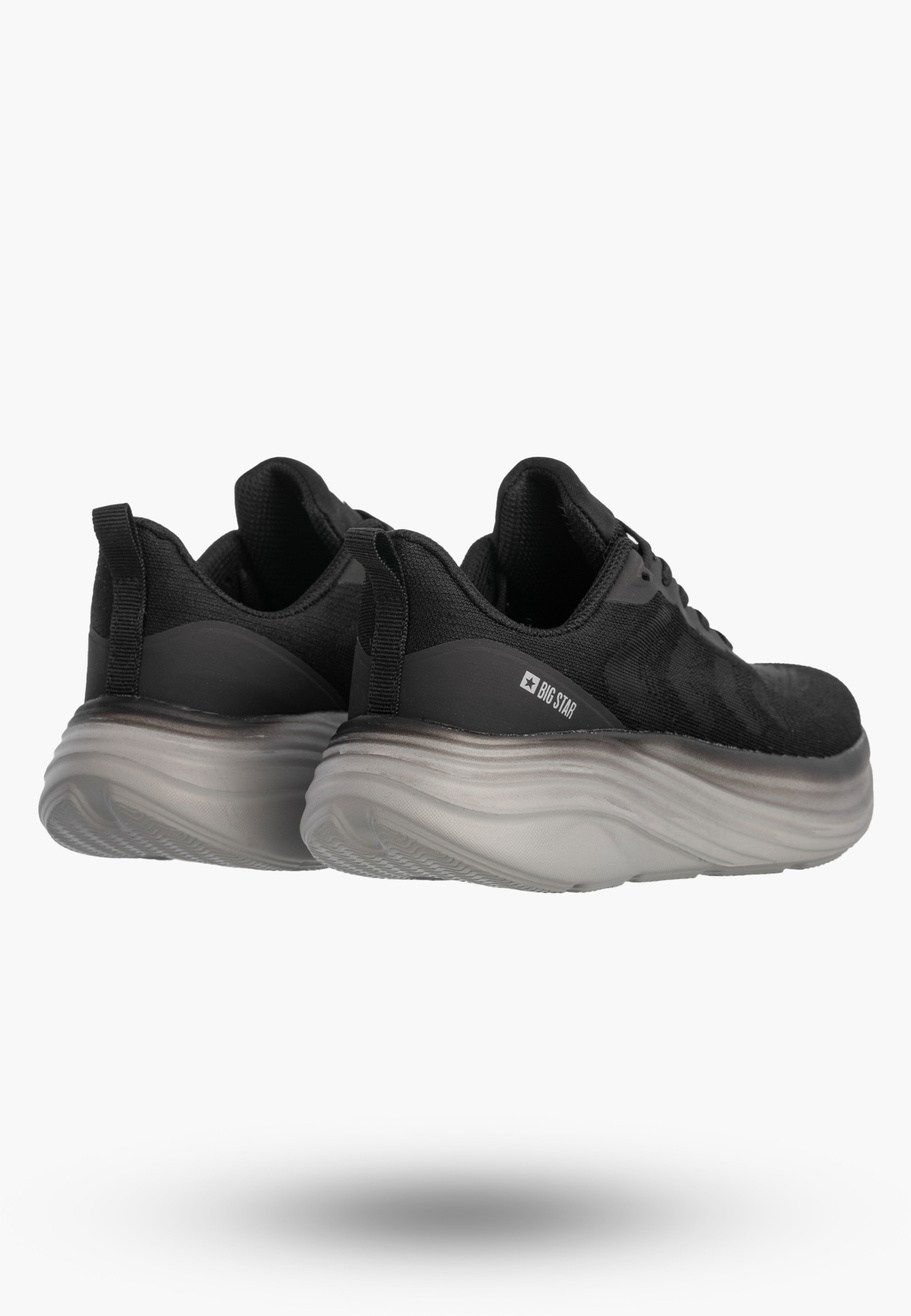 Sneakersy Damskie BIG STAR Buty Sportowe Lekkie Gruba Podeszwa Czarne TT274044