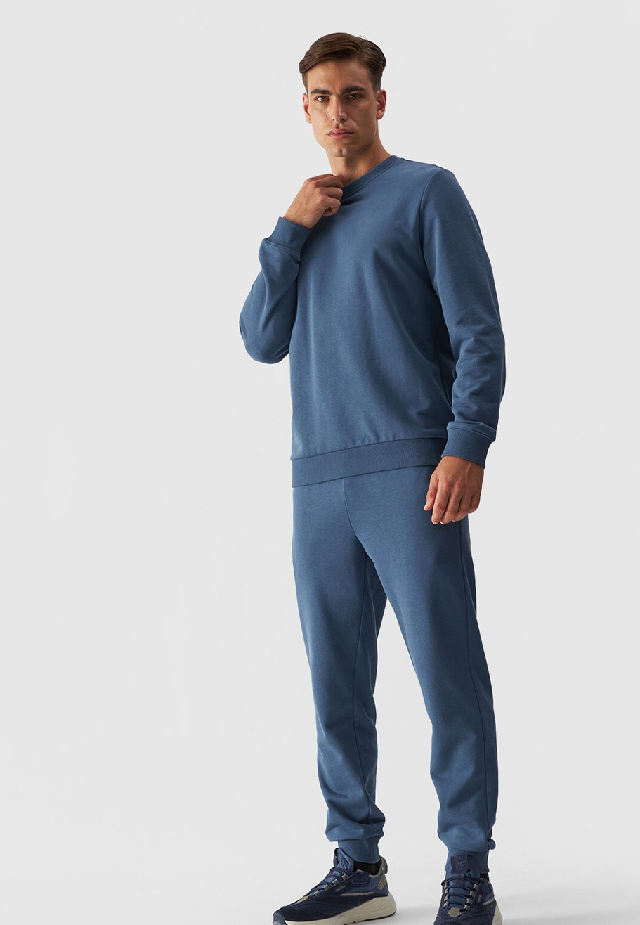 Bluza Męska 4F Bez Kaptura Nieocieplana Granatowa Basic 4FWMM00TSWSM1465