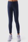Legginsy Dziewczęce Spodnie 4F dzianinowe granatowe 4FJWSS24TTIGF130