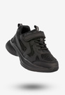 Sneakersy Dziecięce Ekoskóra Buty Sportowe Na Rzepy Półbuty Czarne Apawwa G1815P