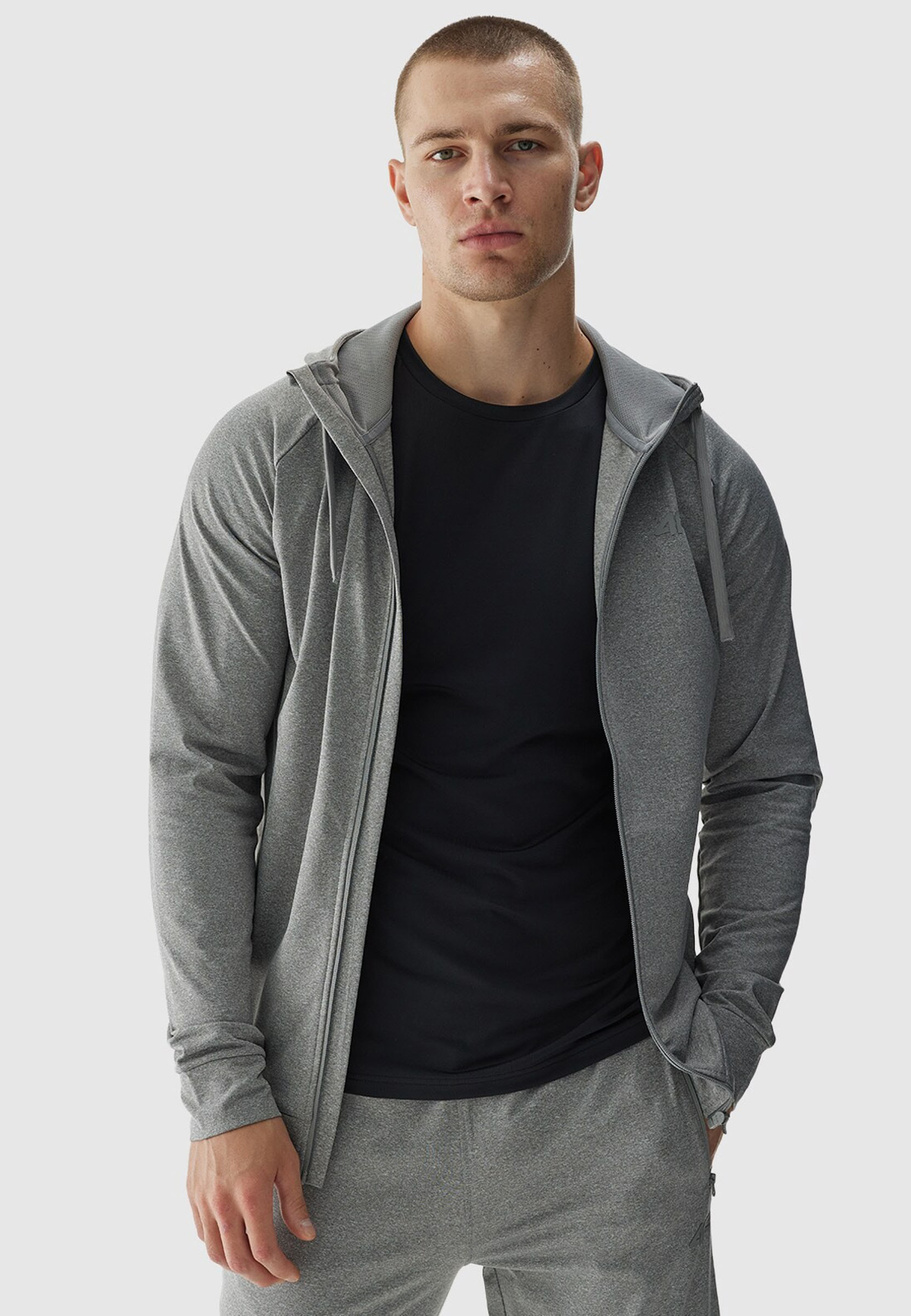 Bluza Męska 4F Szara Rozpinana Sportowa Treningowa 4FWAW24TFSWM403