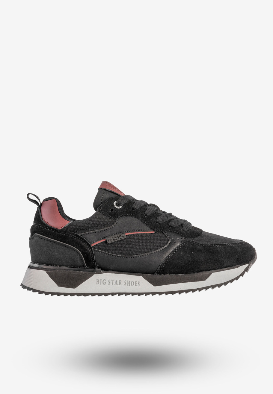 Sneakersy Męskie BIG STAR Buty Sportowe Czarne NN174350