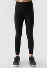 Legginsy Dziewczęce Spodnie 4F dzianinowe czarne 4FJWSS24TTIGF130