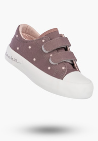Trampki Dziecięce Buty Na Rzepy Sportowe Sneakersy Casual Fioletowe Apawwa